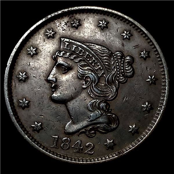 1842 Braided Hair Large Cent UNCIRCULATED