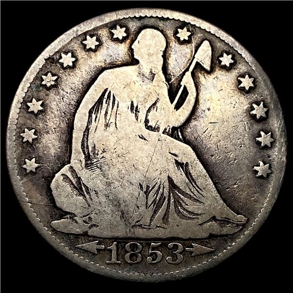 1853-O Silver Seated Liberty Half Dollar  NICELY CIRCULATED