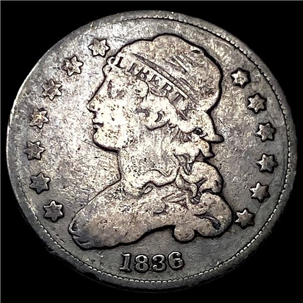 1836 Capped Bust Silver Quarter NICELY  CIRCULATED