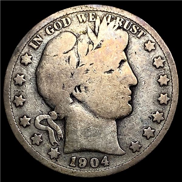 1904-S Silver Barber Half Dollar NICELY  CIRCULATED