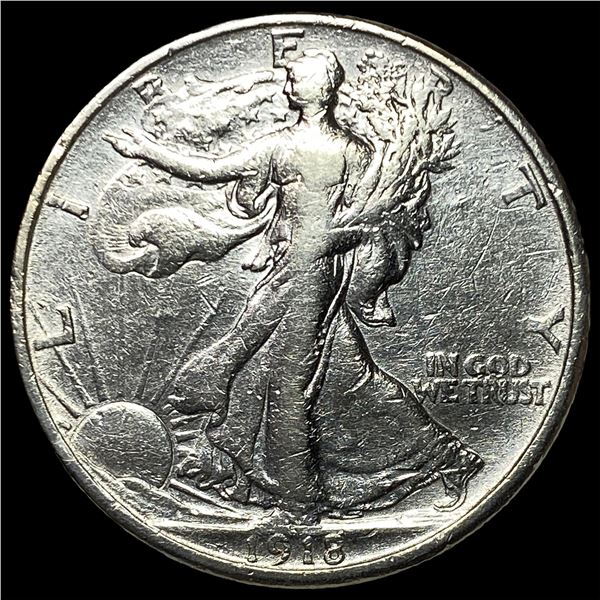 1918-S Silver Walking Liberty Half Dollar  ABOUT UNCIRCULATED