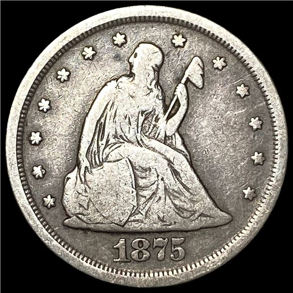 1875-S Silver Twenty Cents LIGHTLY CIRCULATED