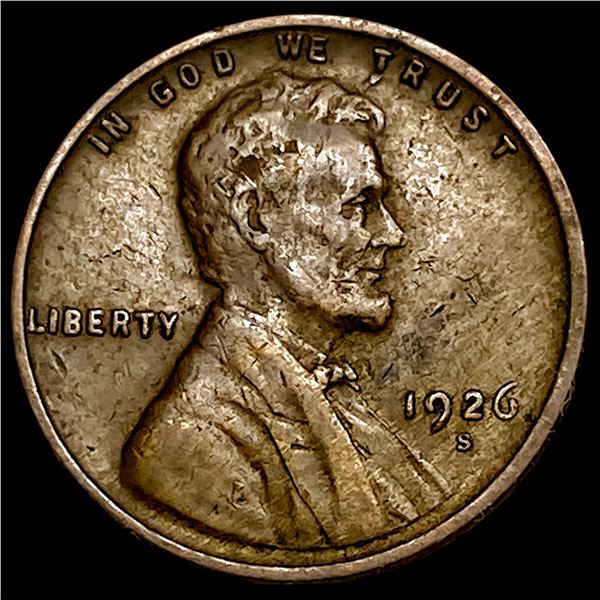 1926-S Lincoln Wheat Cent NEARLY UNCIRCULATED