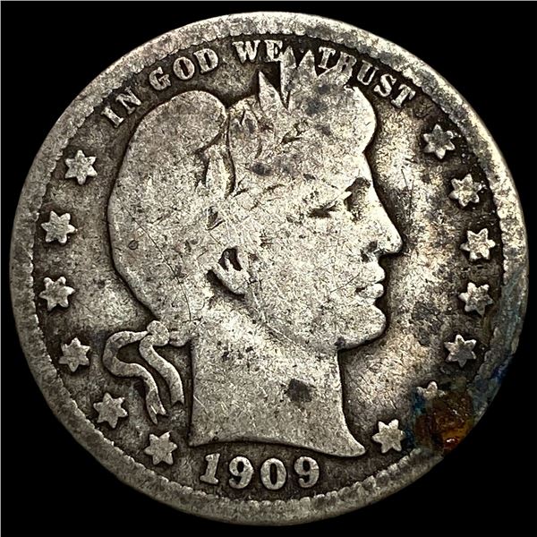 1909-O Silver Barber Quarter LIGHTLY  CIRCULATED