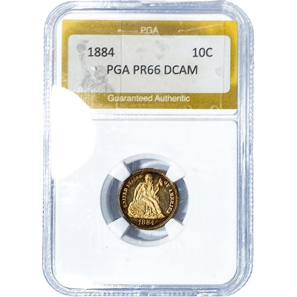 1884 Seated Liberty Dime PGA PR66 DCAM