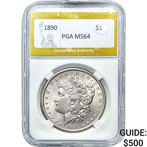1890 Morgan Silver Dollar PGA MS64