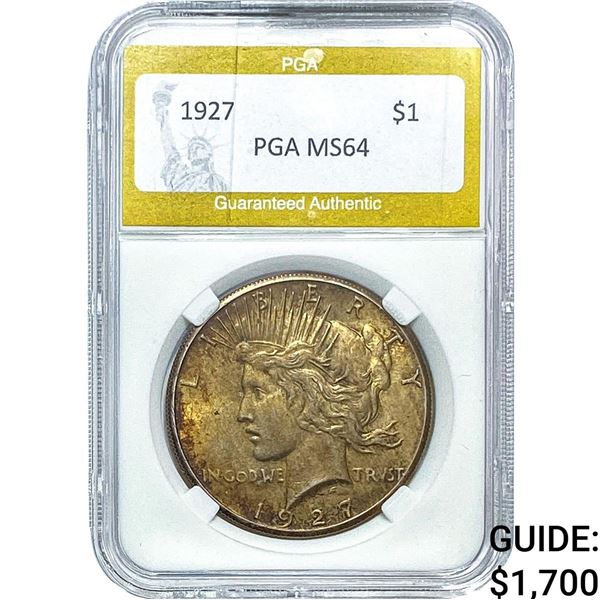 1927 Silver Peace Dollar PGA MS64