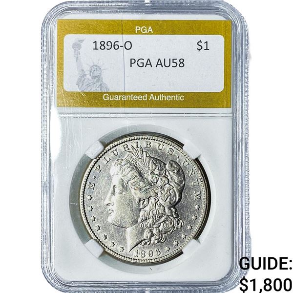 1896-O Morgan Silver Dollar PGA AU58
