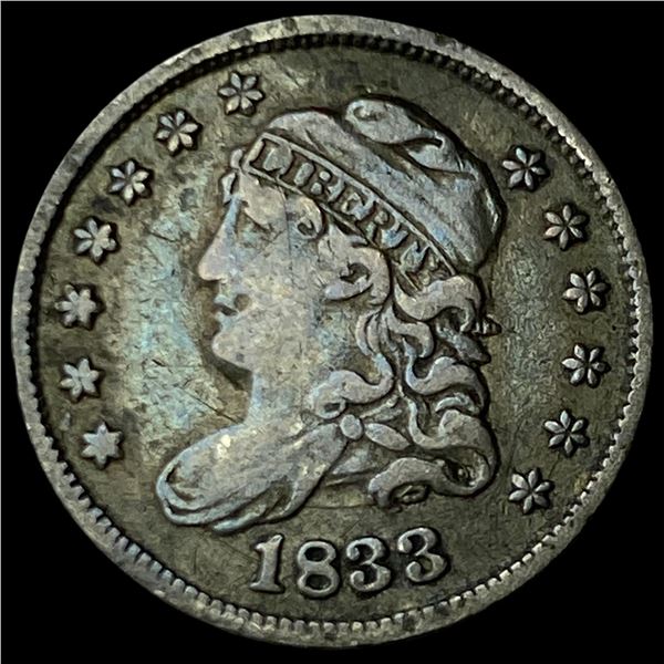 1833 Capped Bust Half Dime NEARLY  UNCIRCULATED