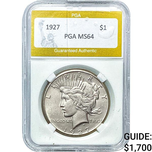 1927 Silver Peace Dollar PGA MS64