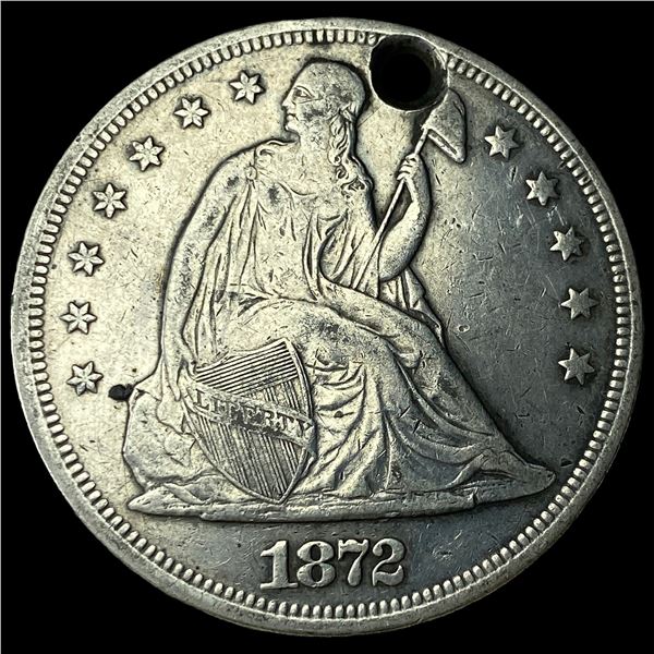 1872 Silver Seated Liberty Dollar HIGH GRADE