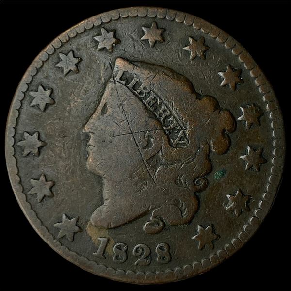 1828 Coronet Head Large Cent NICELY  CIRCULATED