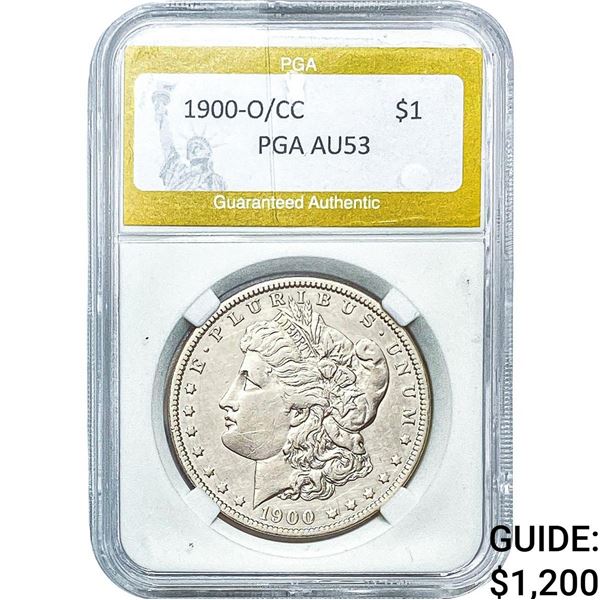1900-O/CC Morgan Silver Dollar PGA AU53