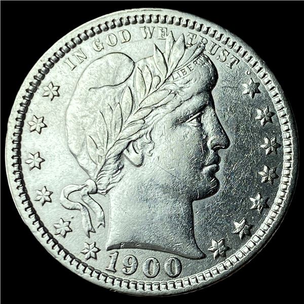 1900 Barber Silver Quarter CHOICE AU