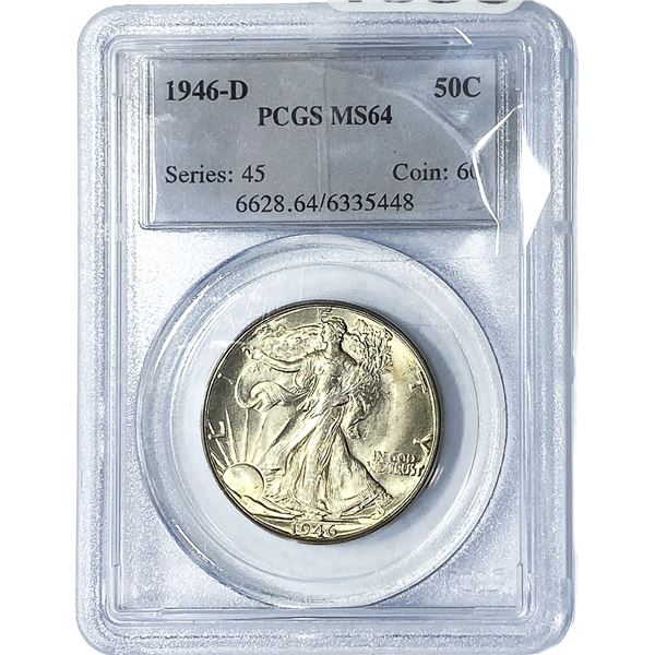 1946-D Walking Liberty Half Dollar PCGS MS64