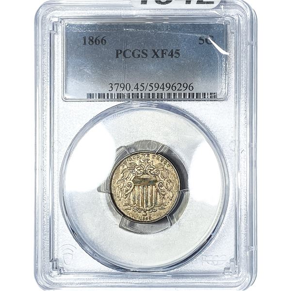 1866 Shield Nickel PCGS XF45