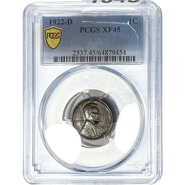 1922-D Wheat Cent PCGS XF45