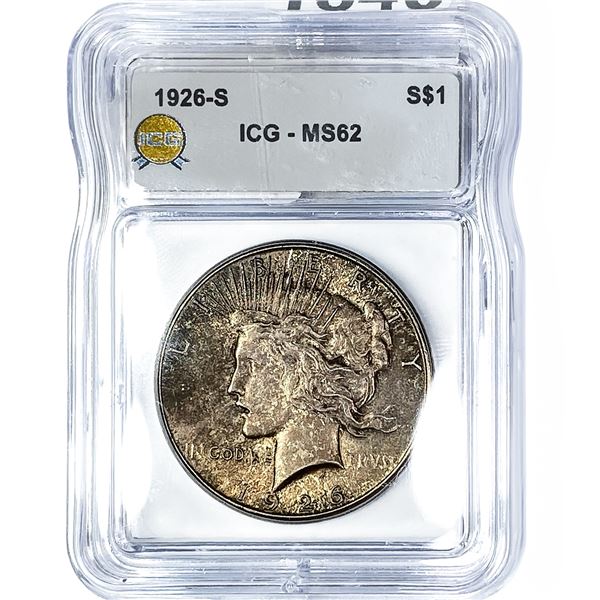 1926-S Silver Peace Dollar ICG MS62