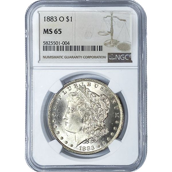 1883-O Morgan Silver Dollar NGC MS65