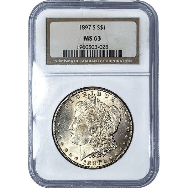 1897-S Morgan Silver Dollar NGC MS63