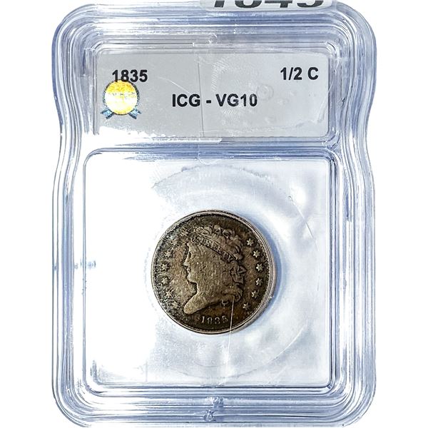 1935 Classic Head Half Cent ICG VG10