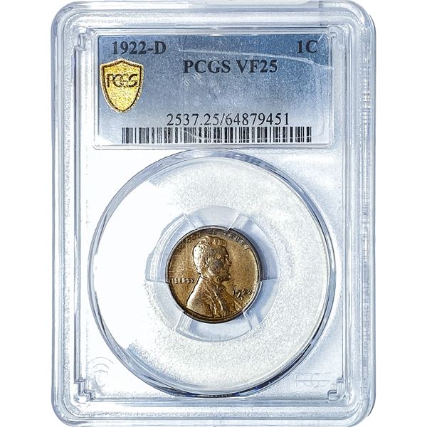 1922-D Wheat Cent PCGS VF25