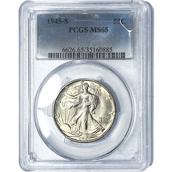 1945-S Walking Liberty Half Dollar PCGS MS65