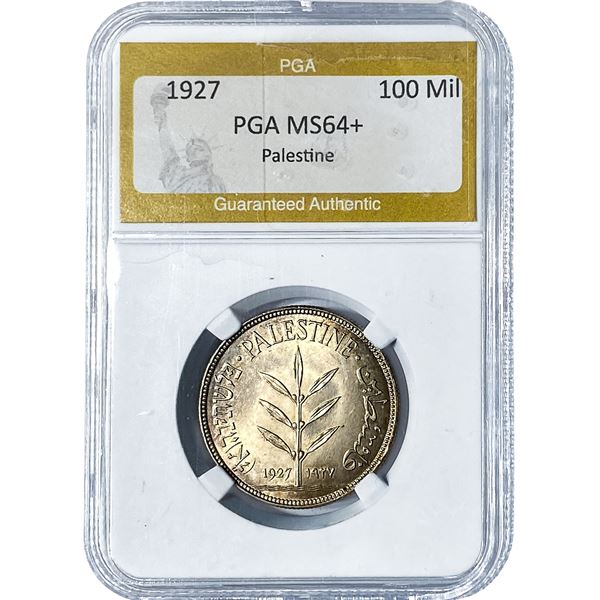 1927 100 Mil Palestine PGA MS64+