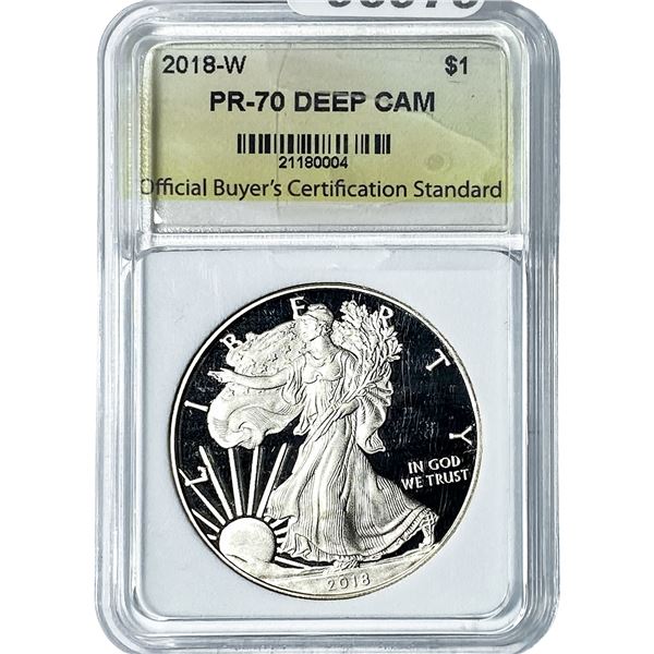 2018-W Silver Eagle OBCS PR70 Deep Cam