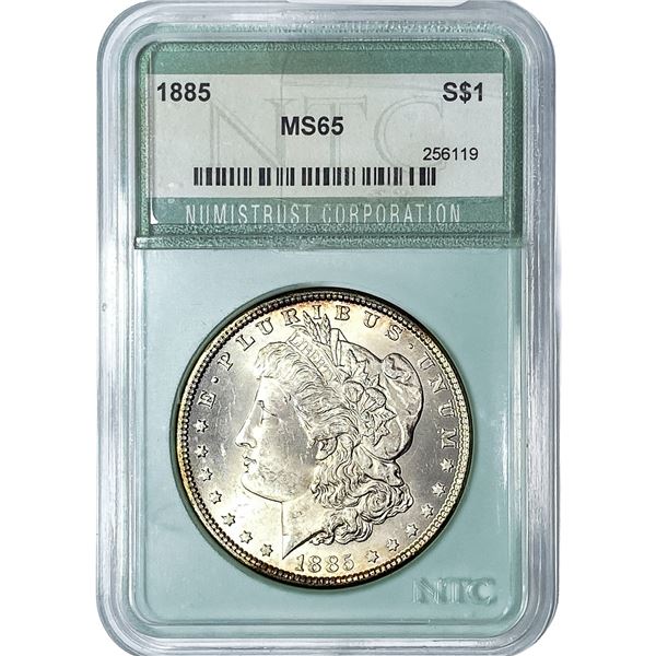 1885 Morgan Silver Dollar NTC MS65