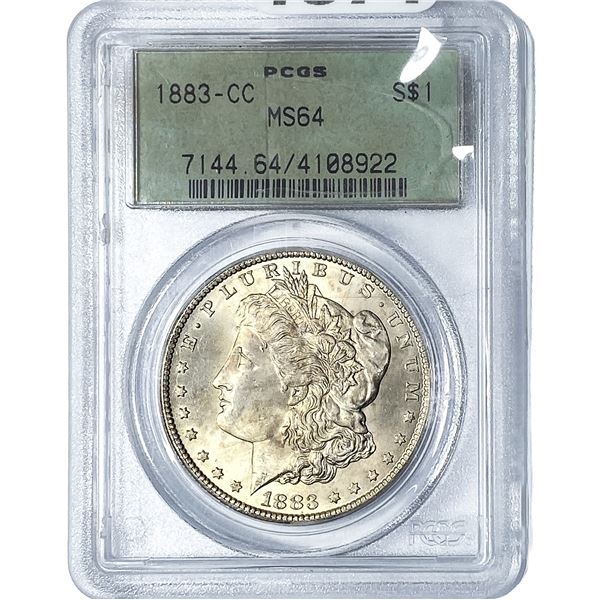 1883-CC Morgan Silver Dollar PCGS MS64