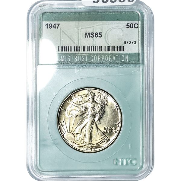 1947 Walking Liberty Half Dollar NTC MS65