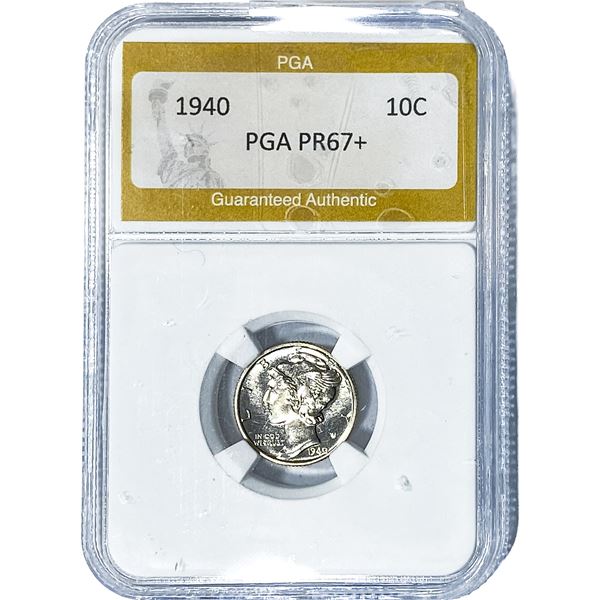 1940 Mercury Silver Dime PGA PR67+