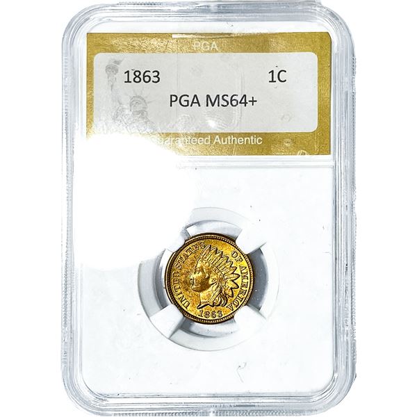 1863 Indian Head Cent PGA MS64+