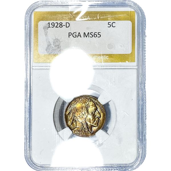 1928-D Buffalo Nickel PGA MS65
