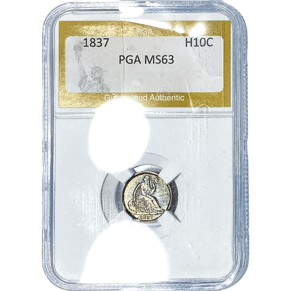 1837 Seated Liberty Half Dime PGA MS63
