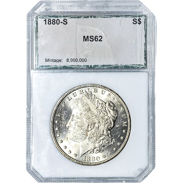 1880-S Morgan Silver Dollar PCI MS62