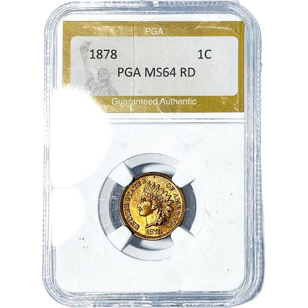 1878 Wheat Cent PGA MS64 RD