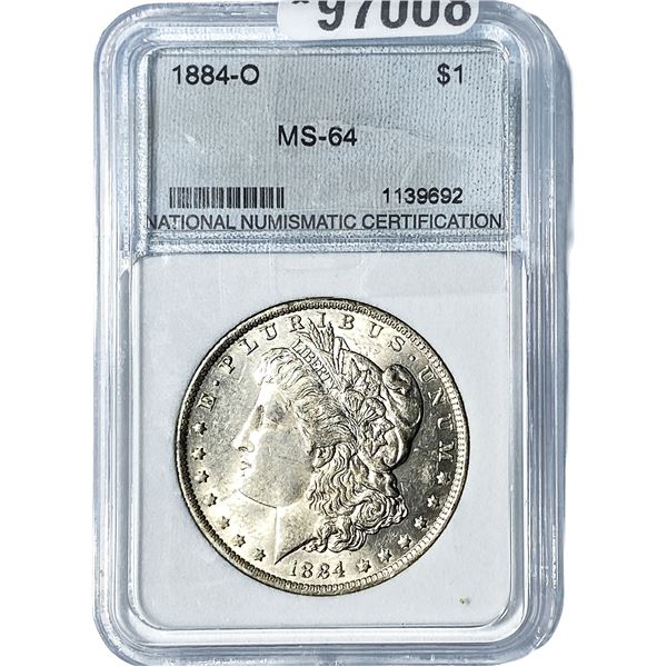 1884-O Morgan Silver Dollar NNC MS64
