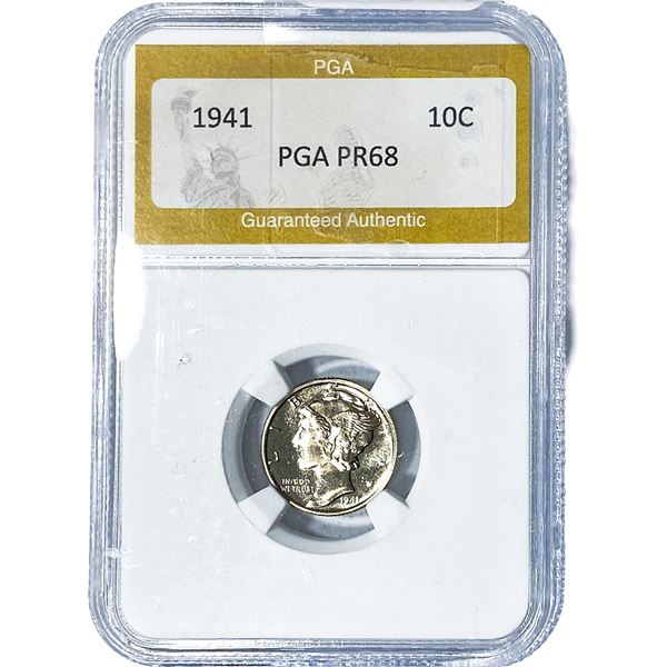 1941 Mercury Silver Dime PGA PR68