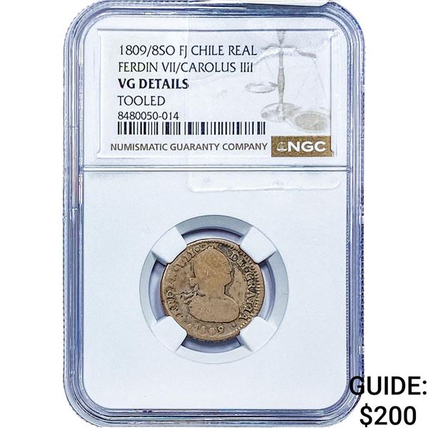-33023 Colonial Spain Silver 1 Real NGC VG Details