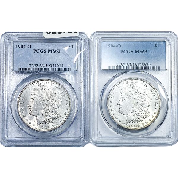 [2] 1904-O Morgan Silver Dollar PCGS MS63