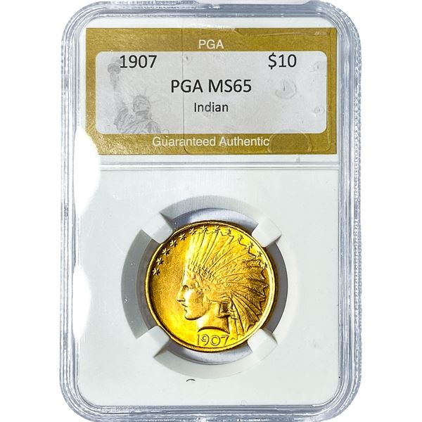 1907 $10 Gold Eagle PGA MS65