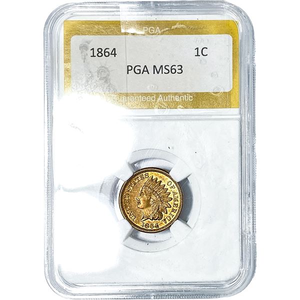 1864 Indian Head Cent PGA MS63