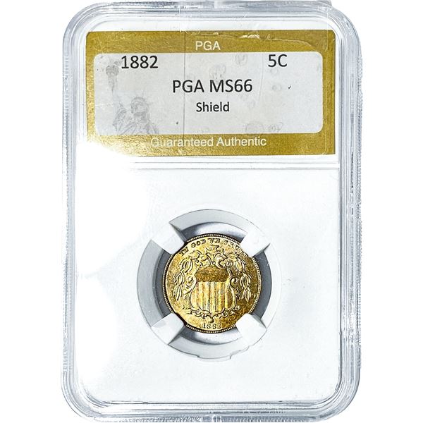 1882 Shield Nickel PGA MS66