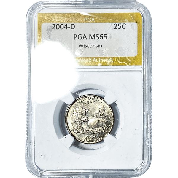 2004-D 25C Wisconsin PGA MS65