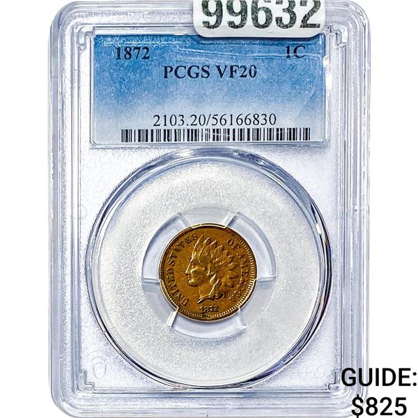 1872 Indian Head Cent PCGS VF20