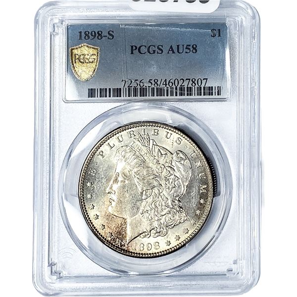 1898-S Morgan Silver Dollar PCGS AU58