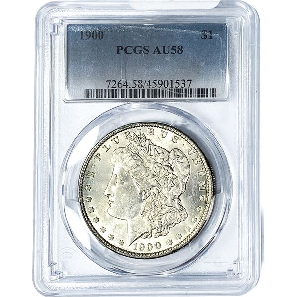 1900 Morgan Silver Dollar PCGS AU58