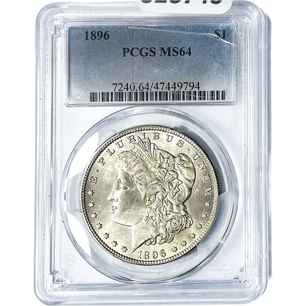 1896 Morgan Silver Dollar PCGS MS64